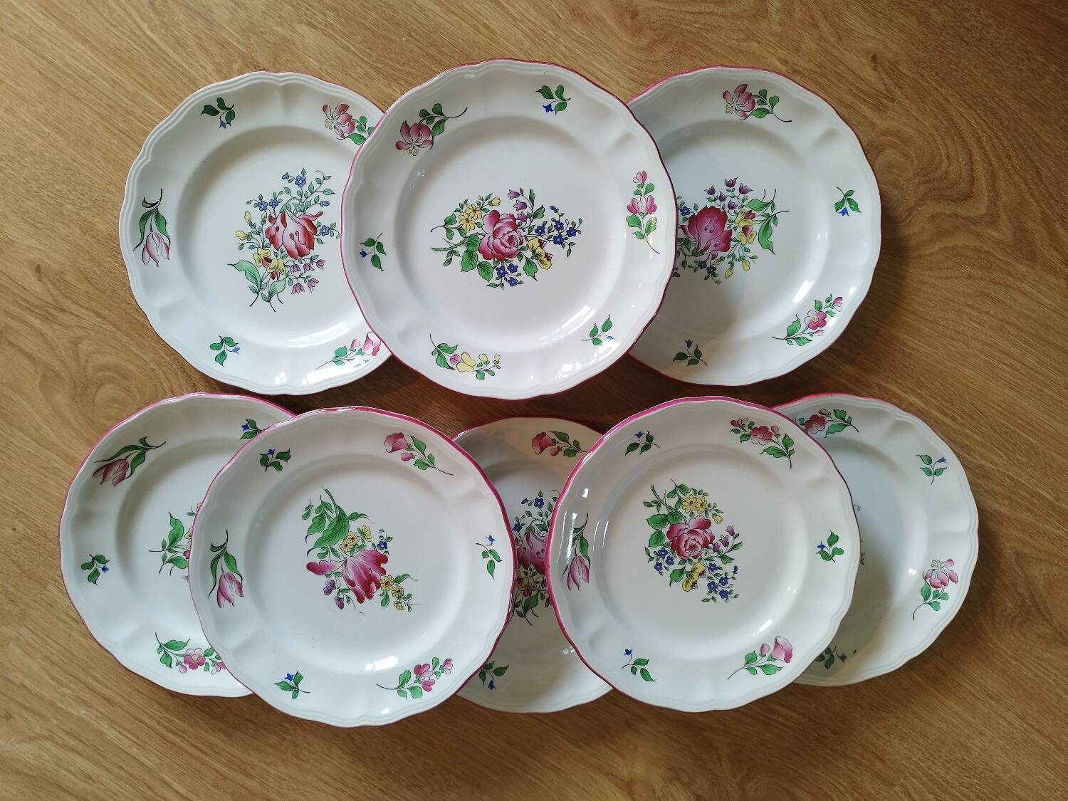 Assiettes à dessert Lunéville Keller et Guérin
