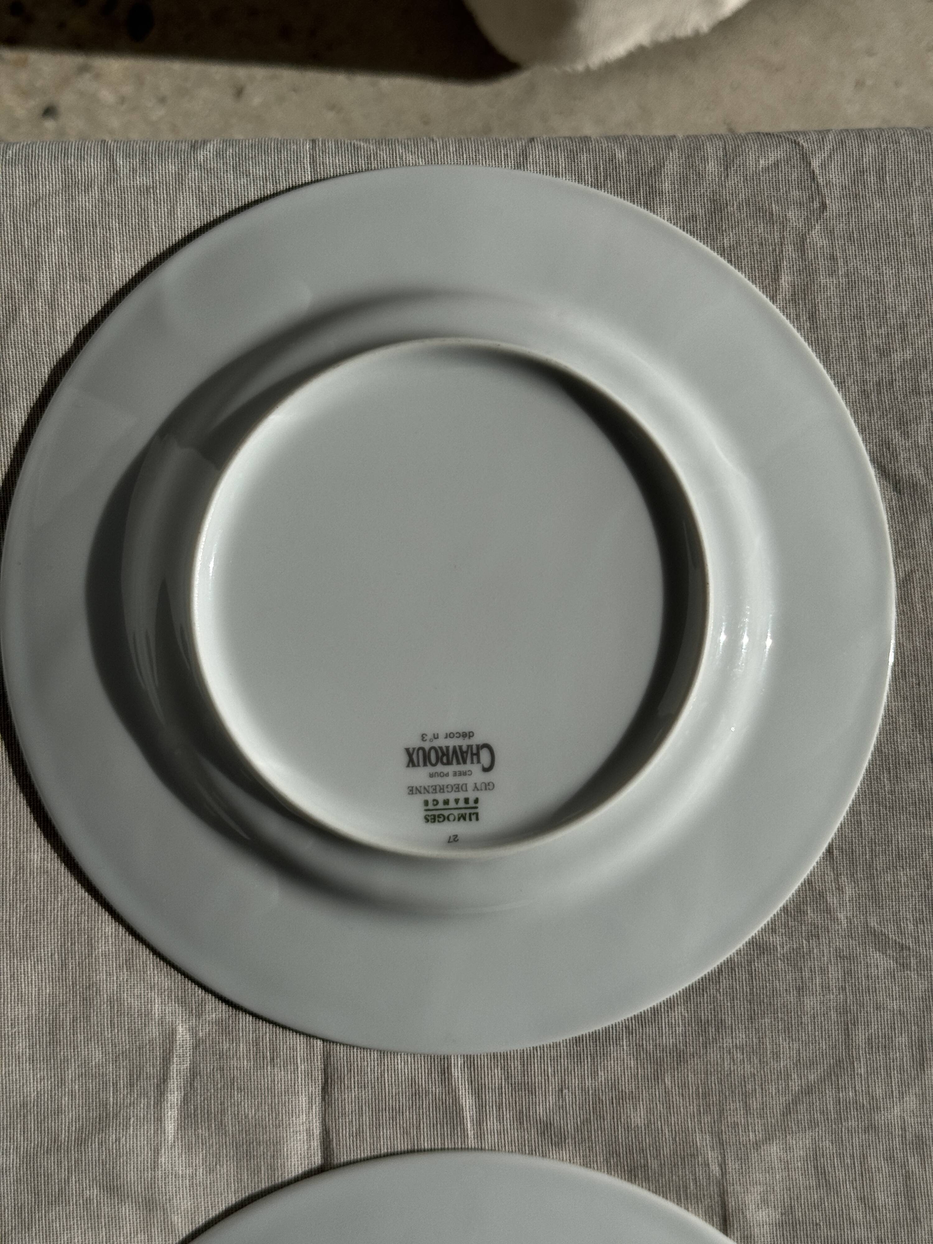 Set of 12 cheese plates France Chavroux 1990s D 21.5