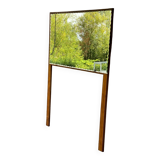 Vintage 1960s solid wood standing mirror