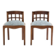 Paul T. Frankl pair of wavy walnut and mohair velvet chairs 1933