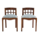 Paul T. Frankl pair of wavy walnut and mohair velvet chairs 1933