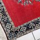 Tapis vintage fait main Tabriz 80 x 126 cm laine rouge vif - 1C1048
