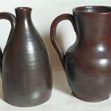 Duo of pottery by Jean Dubost in vintage Noron stoneware