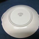 Lunéville Cake Dish Gaité Cream Golden Porcelain Ancient Porcelain