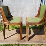 Paire chaises gondole bois