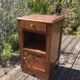 Table de chevet art nouveau marbre rose
