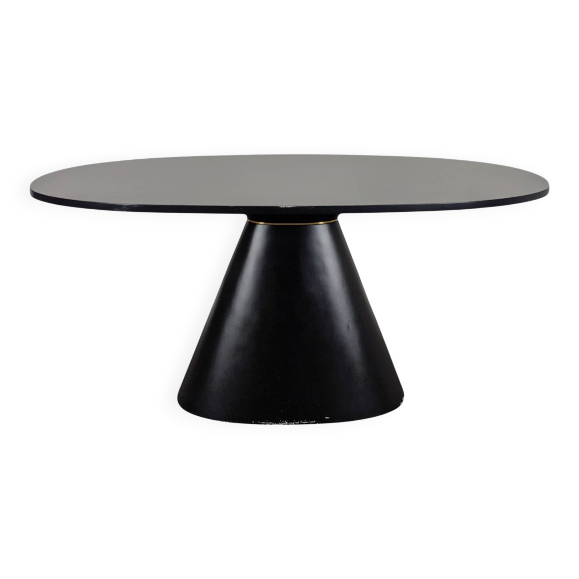 Wood and fiberglass dining table