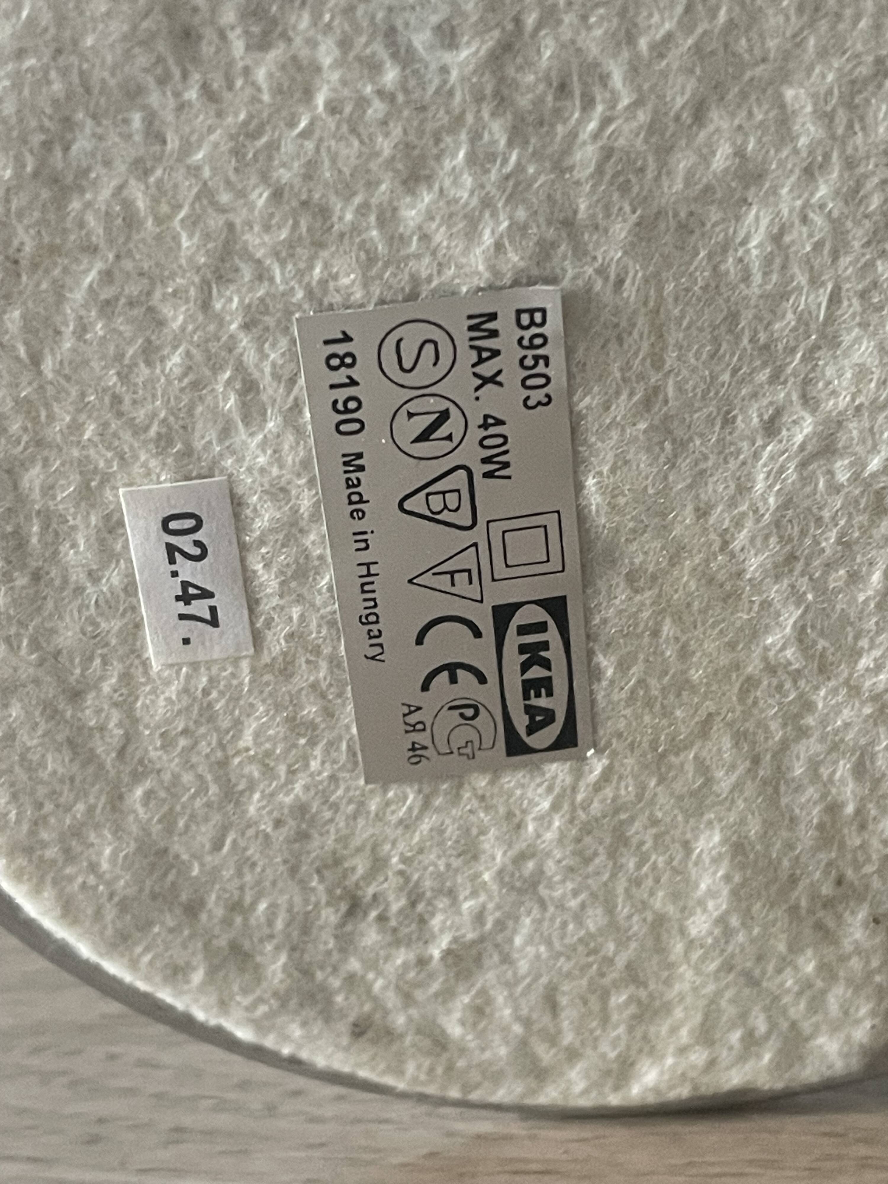 Mushroom lamp IKEA model Kvintol B9503, circa 1980