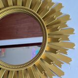 Miroir soleil doré n°2 style vintage