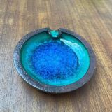 Ashtray or bowl in brutalist studio pottery by Gerhard Liebenthron, mid-century, 1960s, 1968.