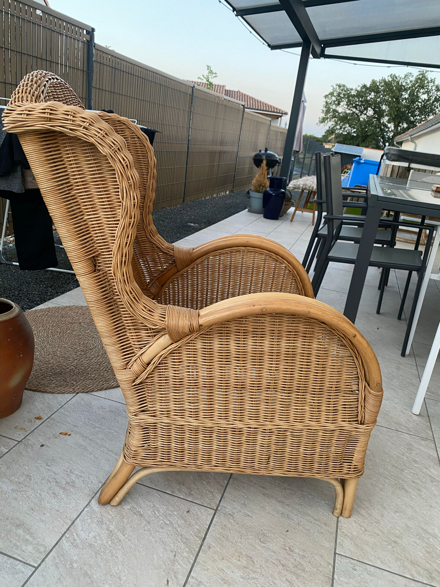 Rattan armchair