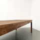 Large brutalist farmhouse table in solid oak from the 1950s.