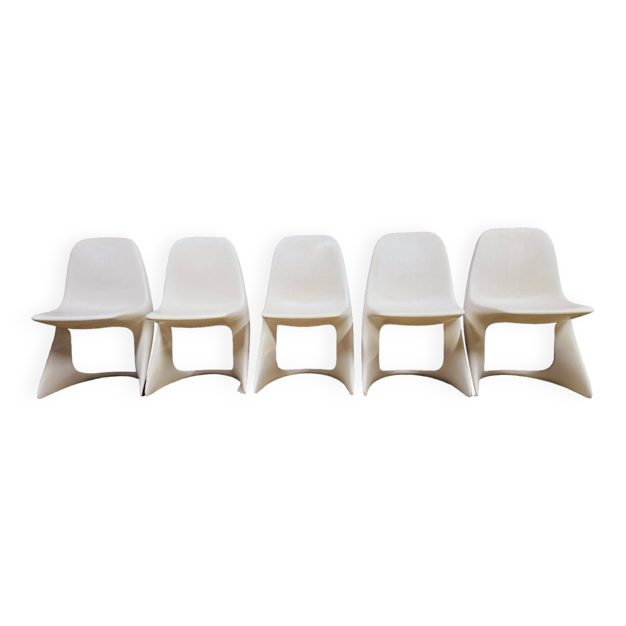 Set of 5 "Casalino" chairs by Alexander Begge for Casala, 1970.