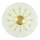 Very Large Space Age Glass & Brass Ceiling Light from Limburg, Germany, 70s