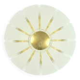 Lustre en verre et laiton de l'ère spatiale très grand de Limburg, Allemagne, années 70.