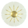 Very Large Space Age Glass & Brass Ceiling Light from Limburg, Germany, 70s