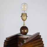 Sculptural wooden lamp base. 1980s
