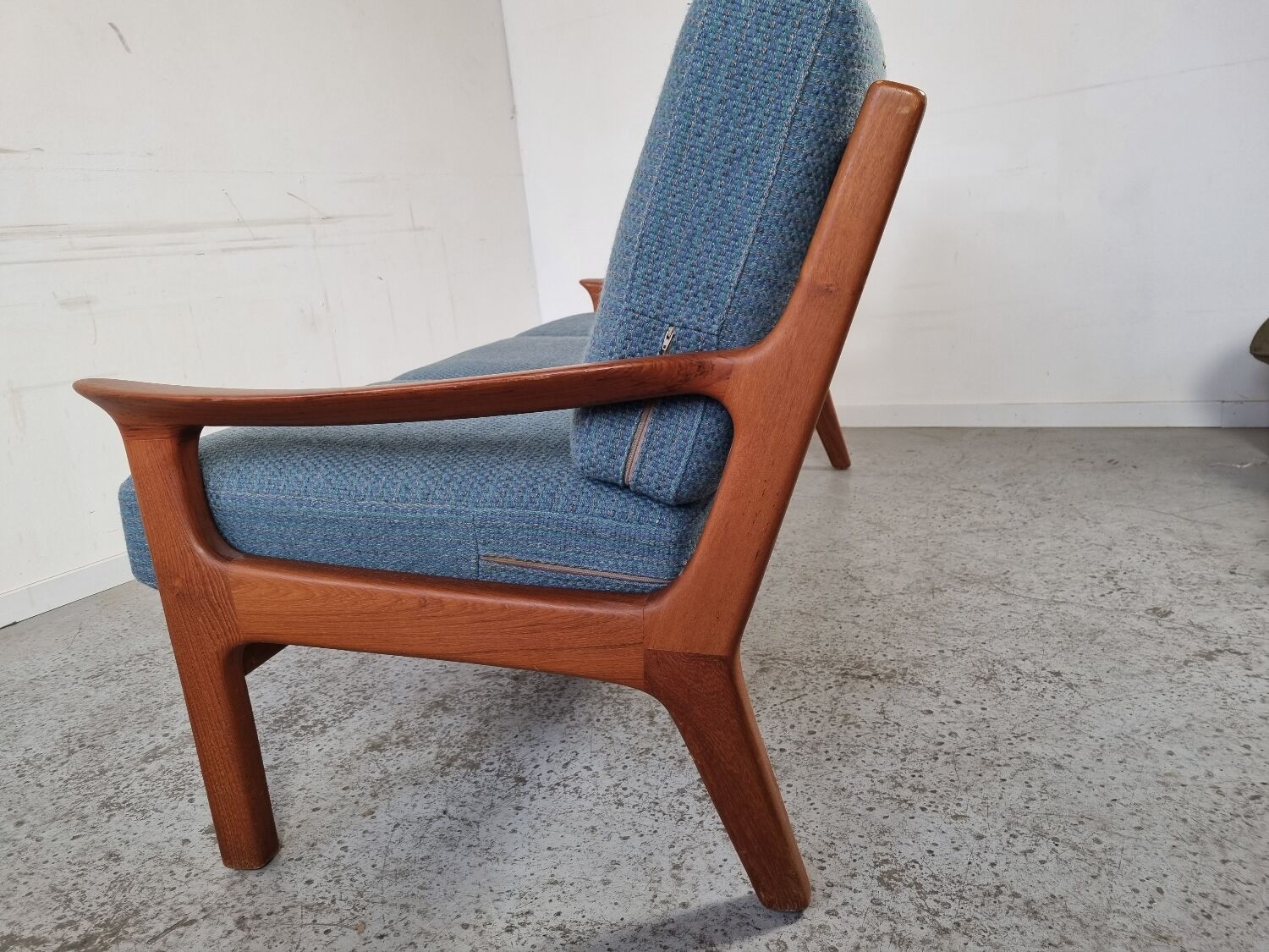 3-seater teak Scandinavian sofa by Juul Kristensen, Denmark 1970s