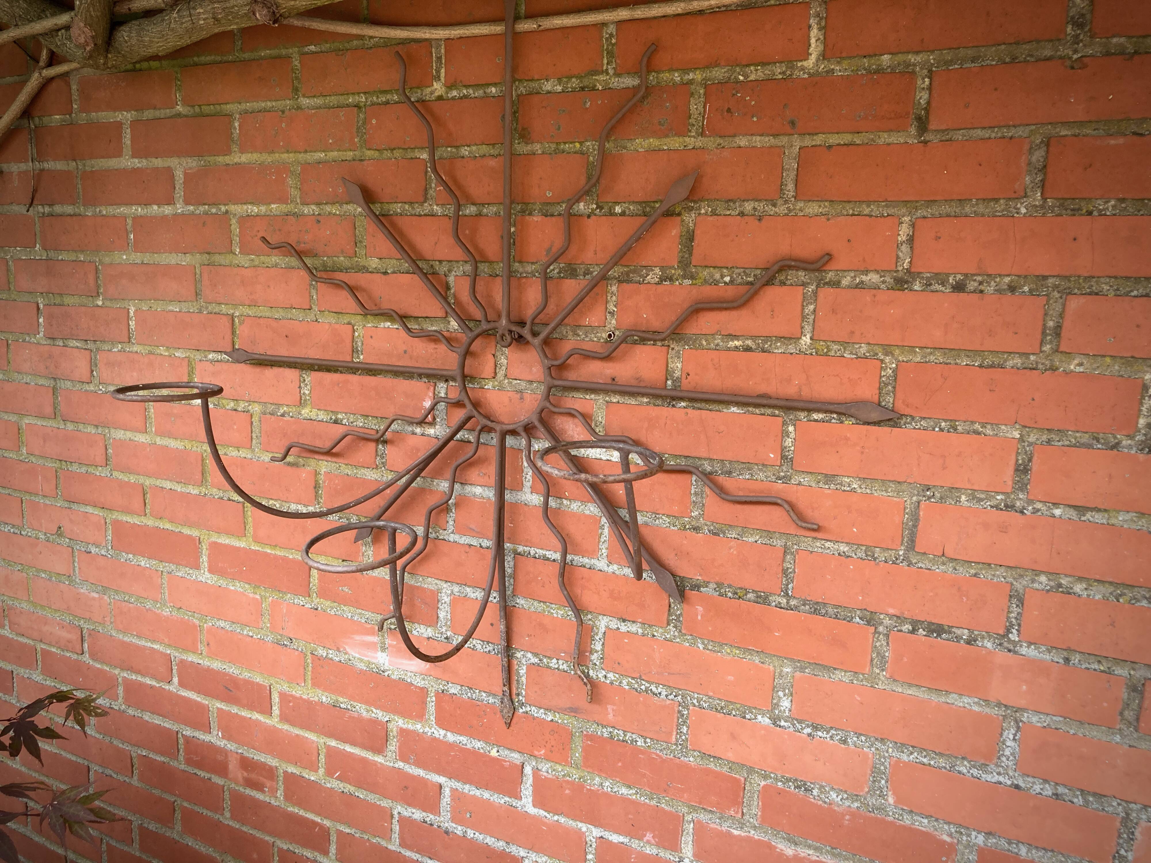 Wrought iron wall plant door
