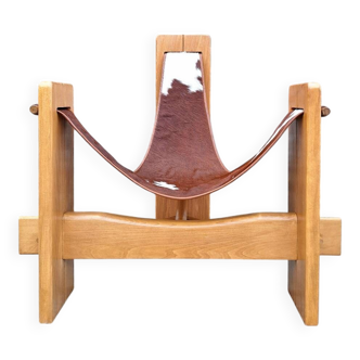 Vintage tripod armchair, designer seat