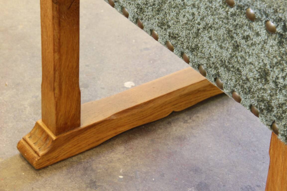 Vintage 1950s signature, solid oak dining throne chairs, Danish craftsmanship