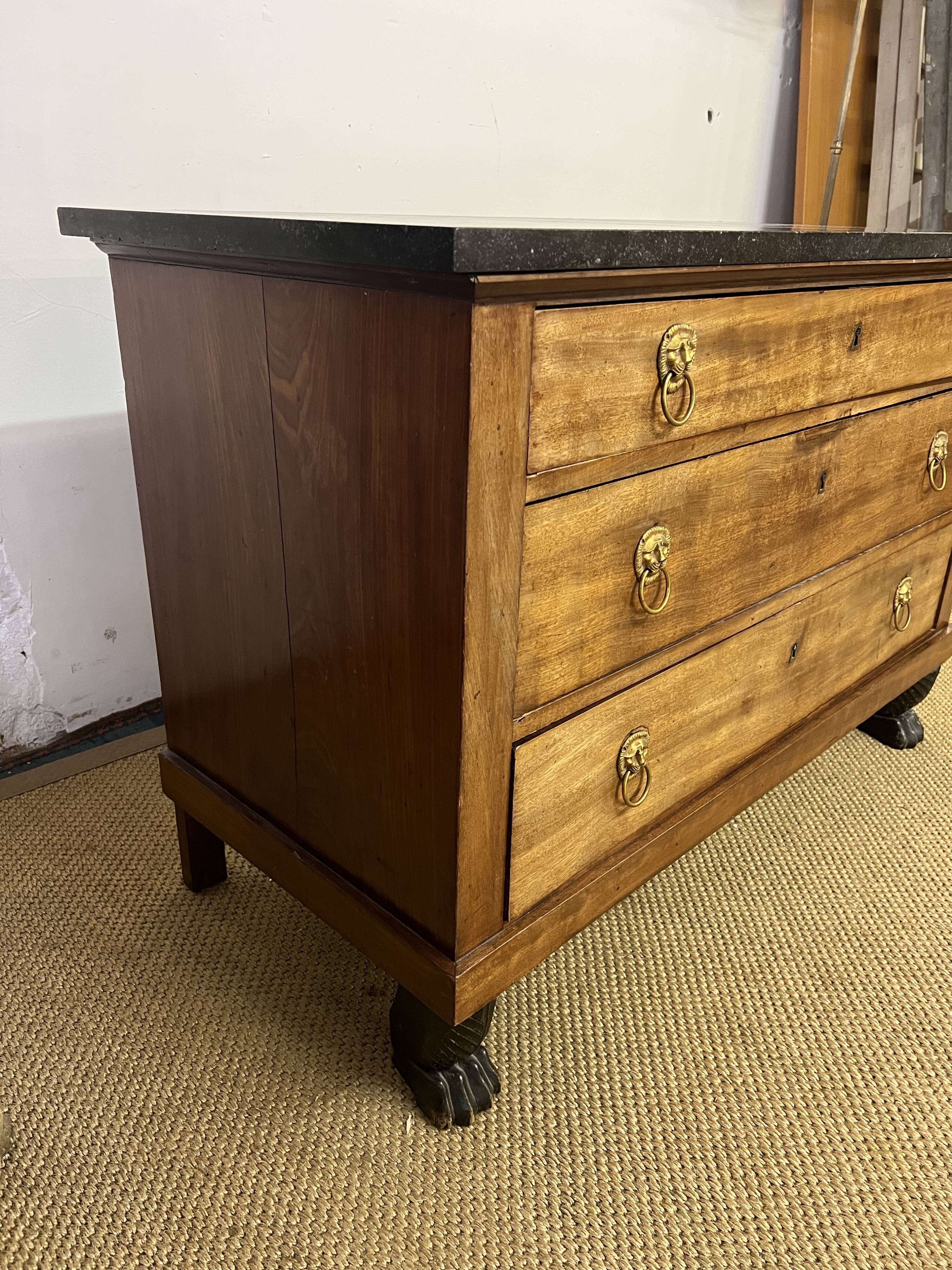 Empire chest of drawers returned from Egypt
