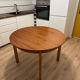Wooden round table with butterfly extension from the 1970s.