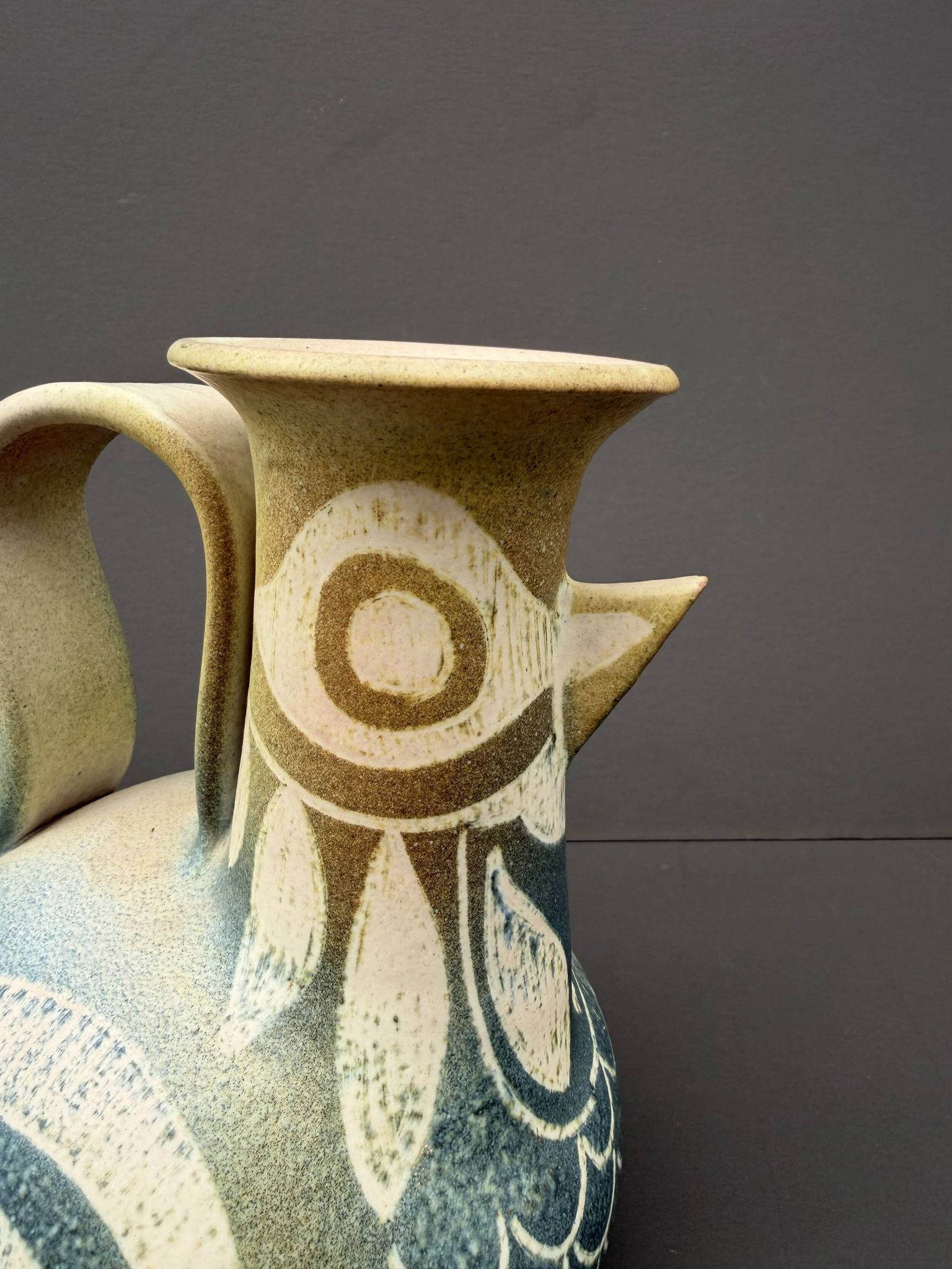Ceramic jug signed, 1970