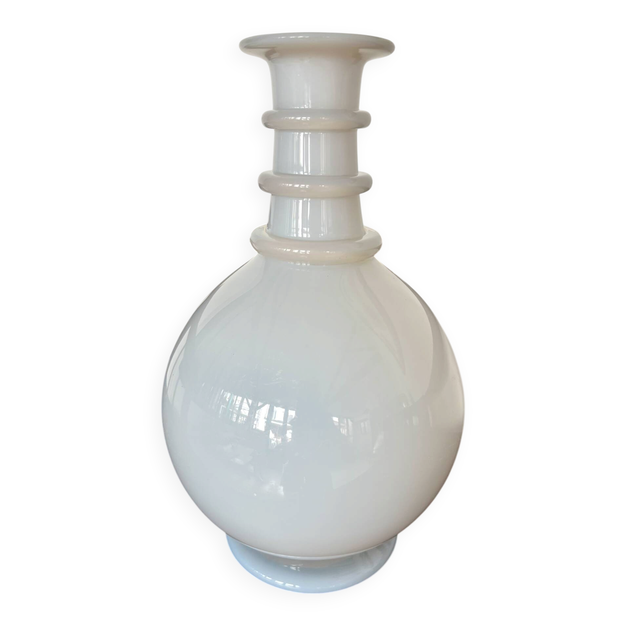 Opaline glass carafe vase Charles X