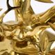 70s coffee table, model Bonsai by Willy Daro, made of brass and fire-gilded