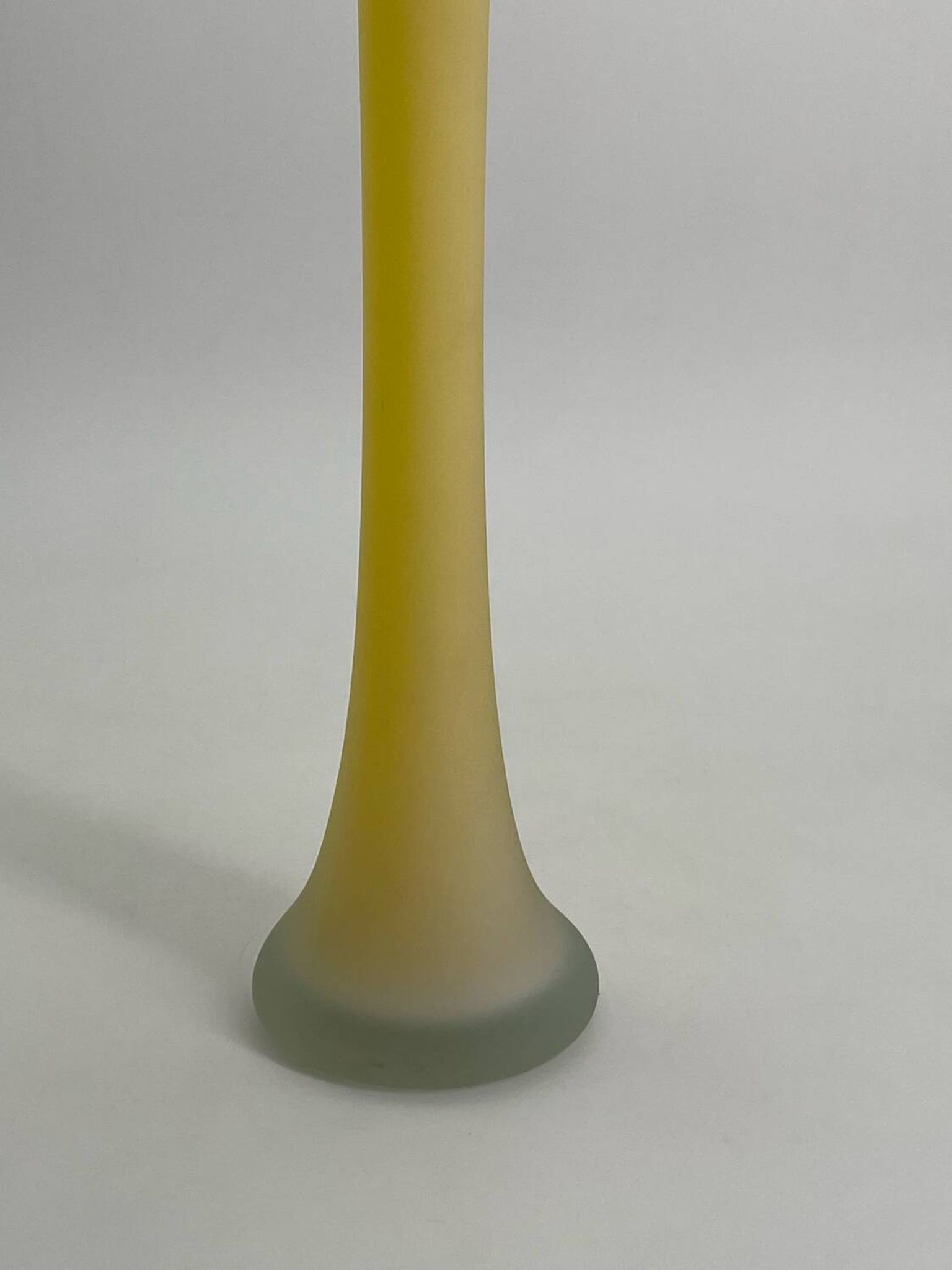 Vintage vase in yellow glass paste