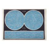 Lithograph plate of the sky, stars and astronomy 1900