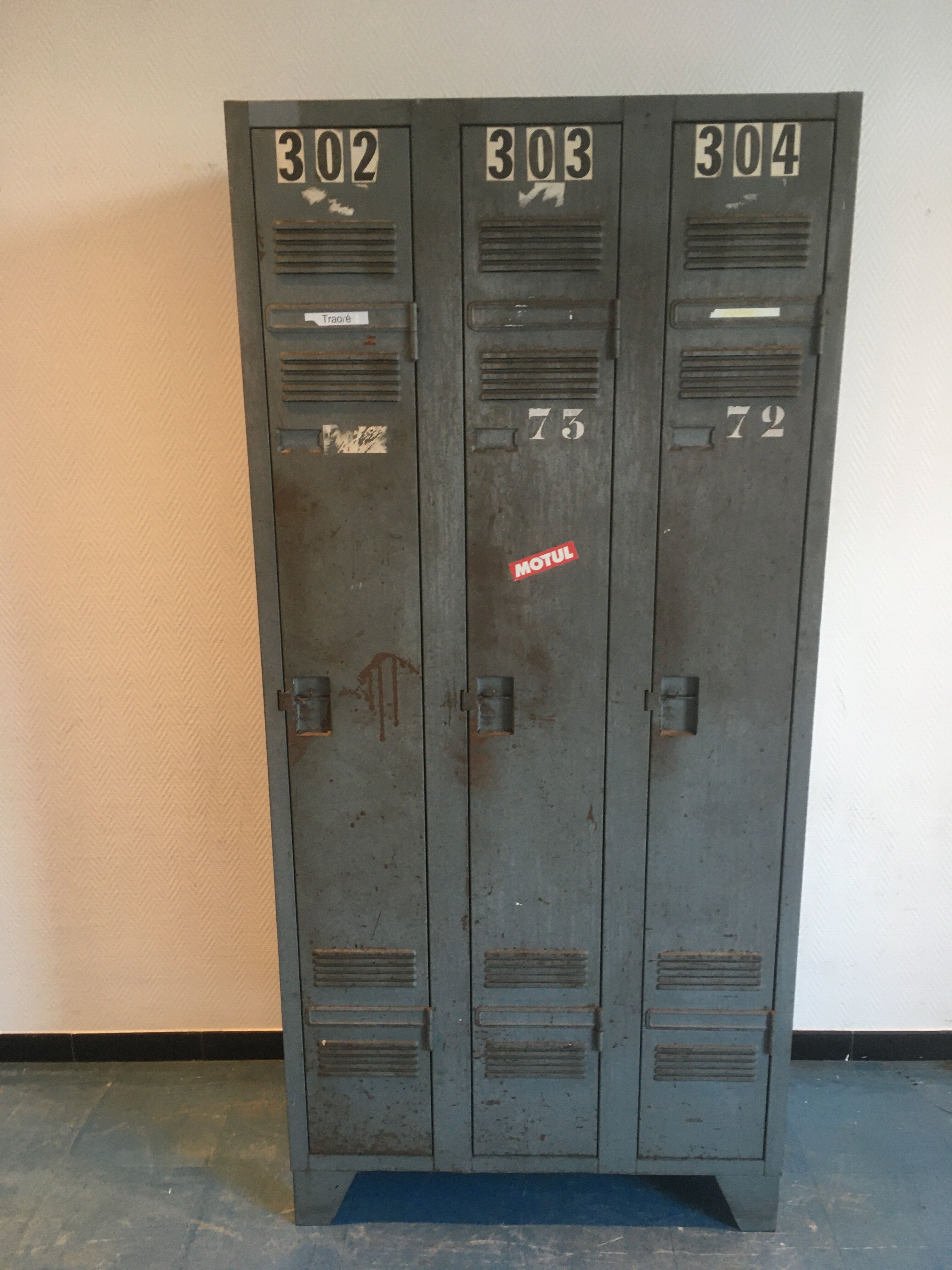 Old vintage industrial wardrobe