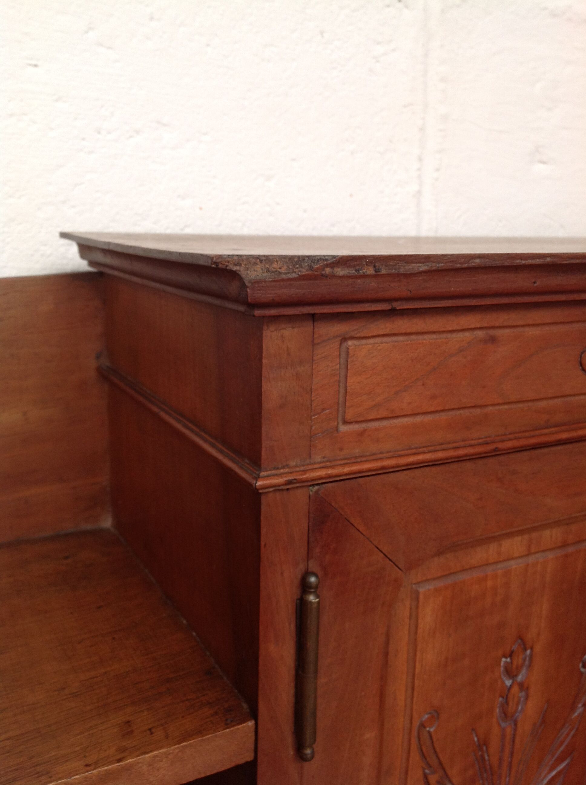 Secretary carved wood