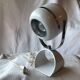 Vintage eye ball table lamp 1970 Italian Prova white
