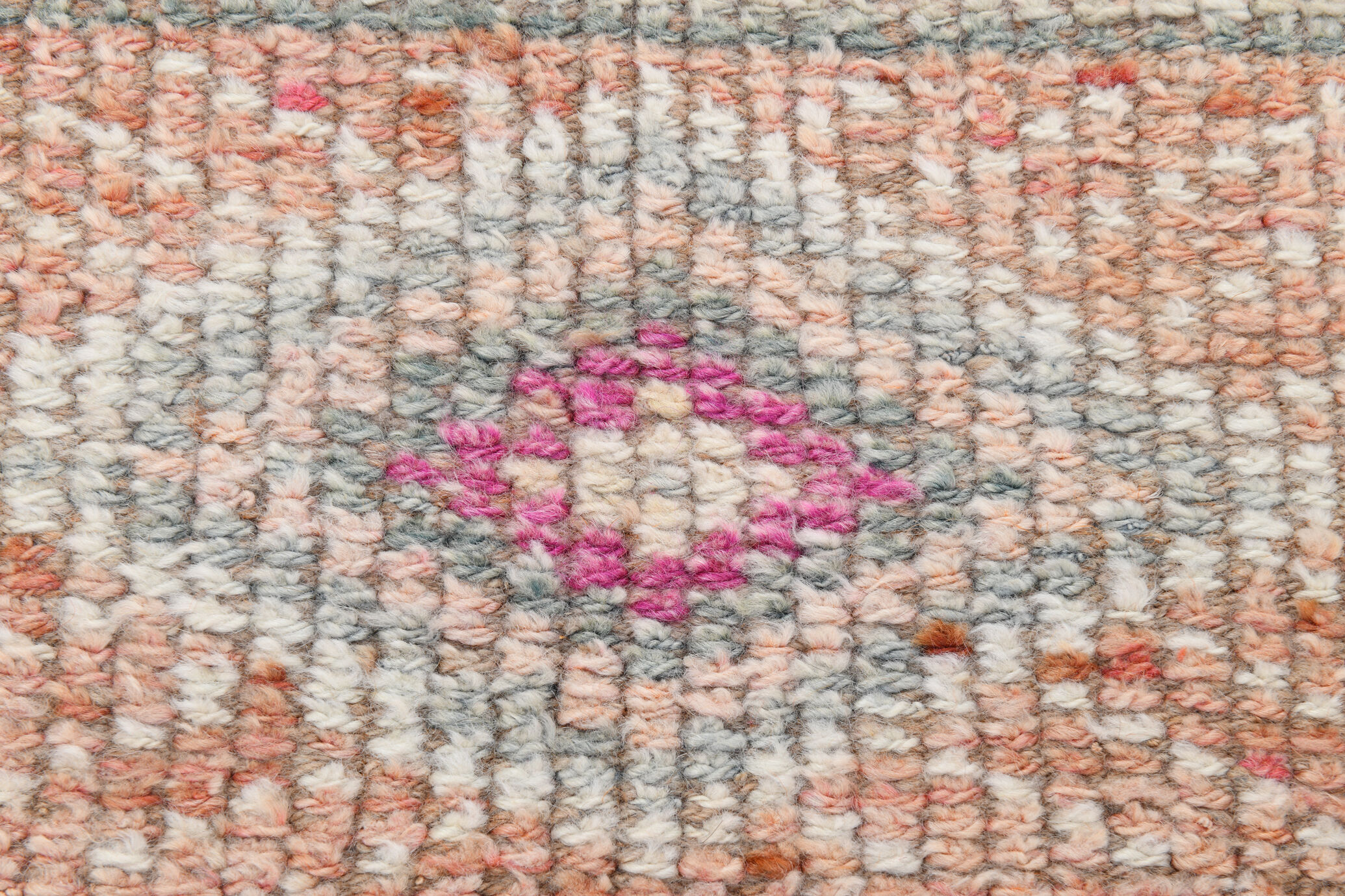 3x10 neutral handmade vintage runner rug, 78x326cm