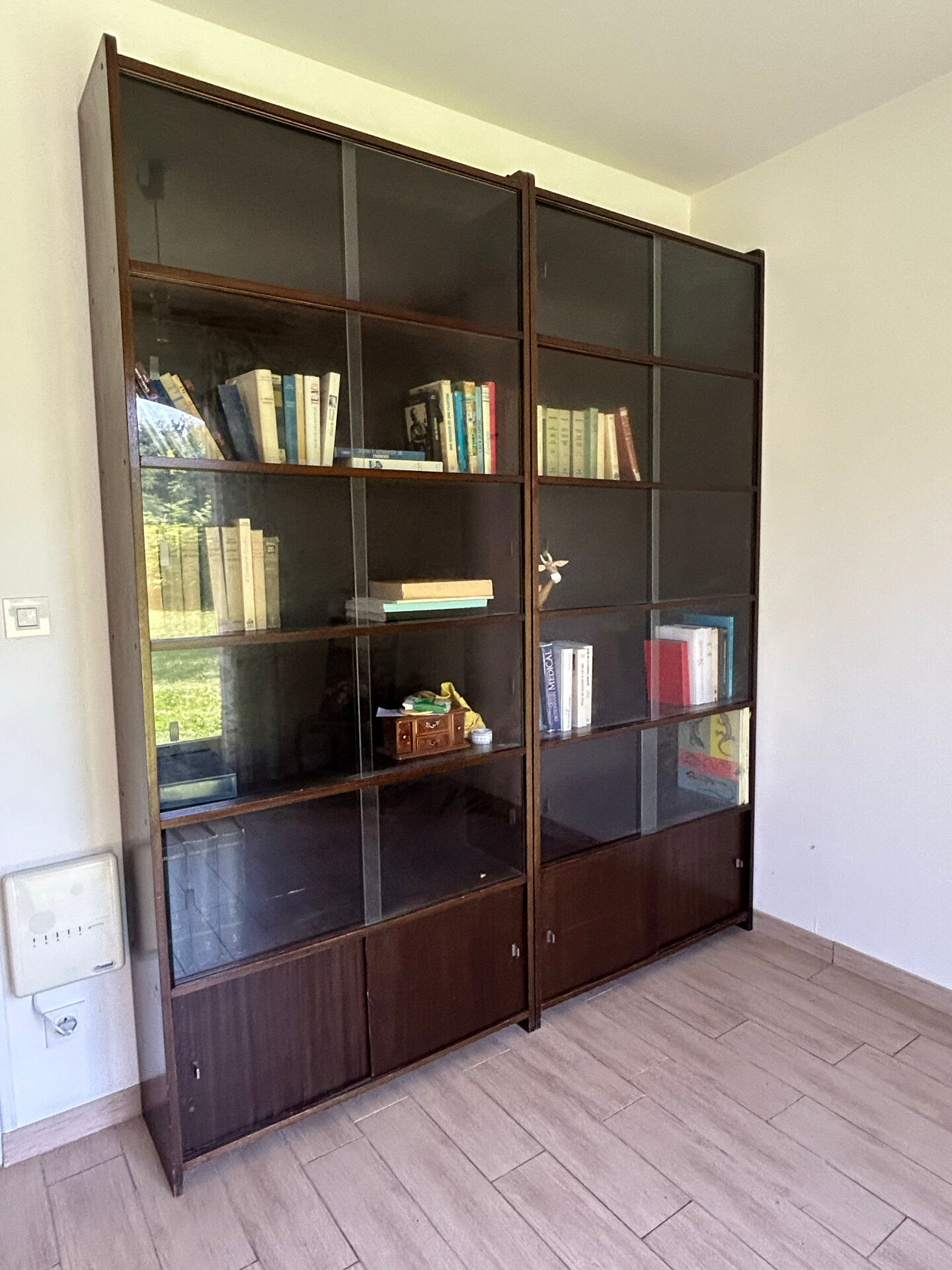 Large vintage library/display cabinet