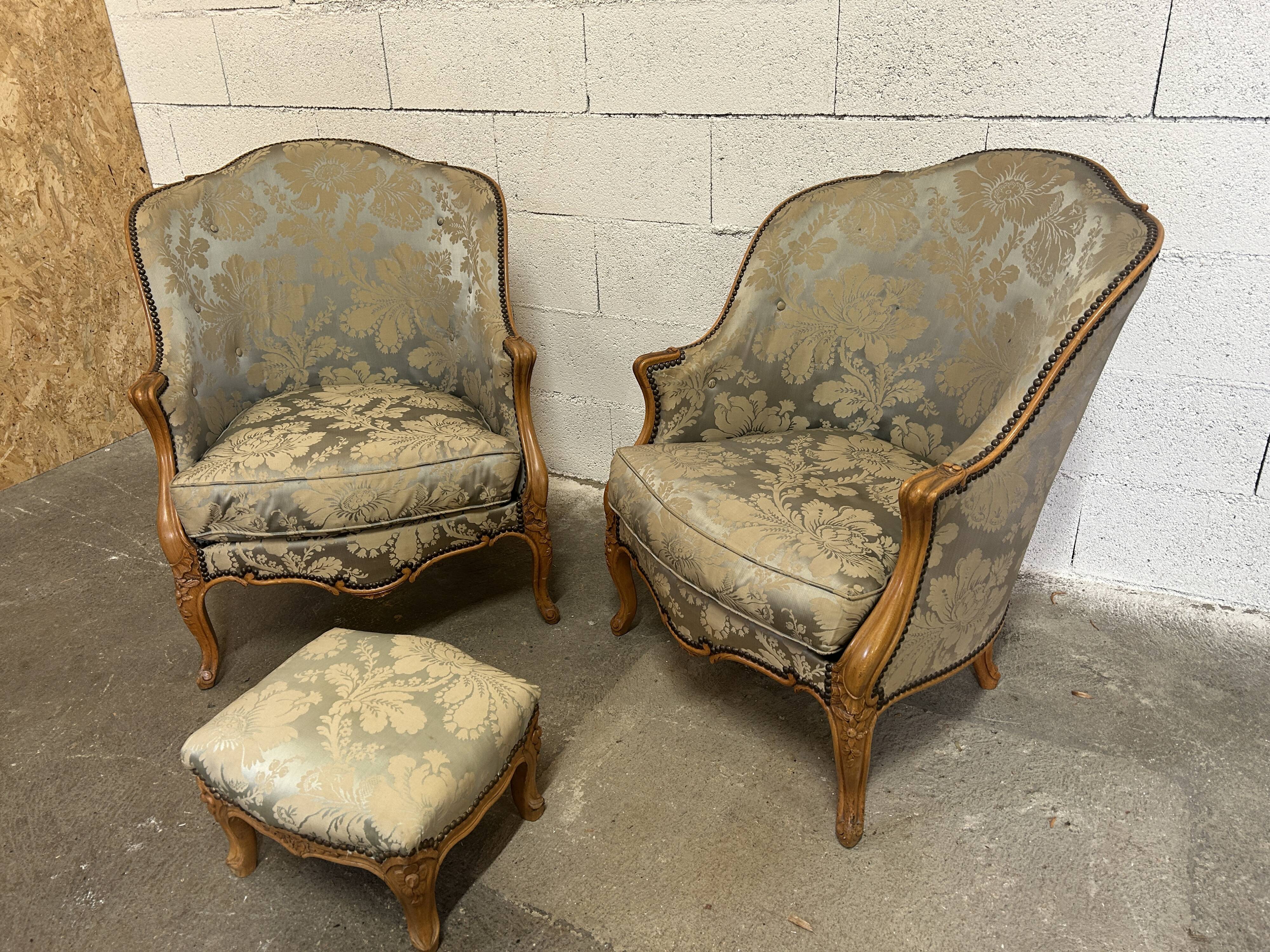 Pair of Louis XV armchairs