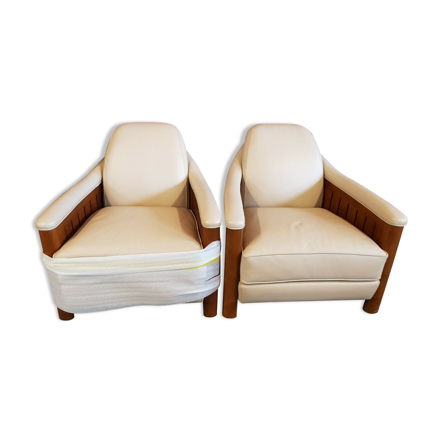 Club armchairs Class-J White Ivory