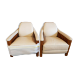 Club armchairs Class-J White Ivory