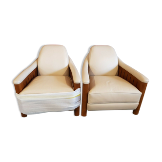 Club armchairs Class-J White Ivory