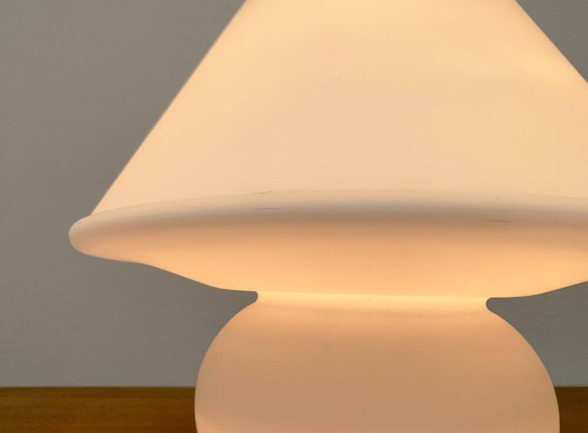 1970s vintage space-style German glass table lamp by Limburg.