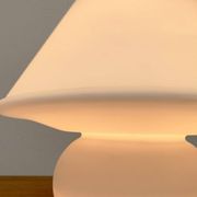 1970s vintage space-style German glass table lamp by Limburg.