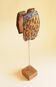 Glazed Terracotta Sculpture Signed - Abstract Art - Blue Amber