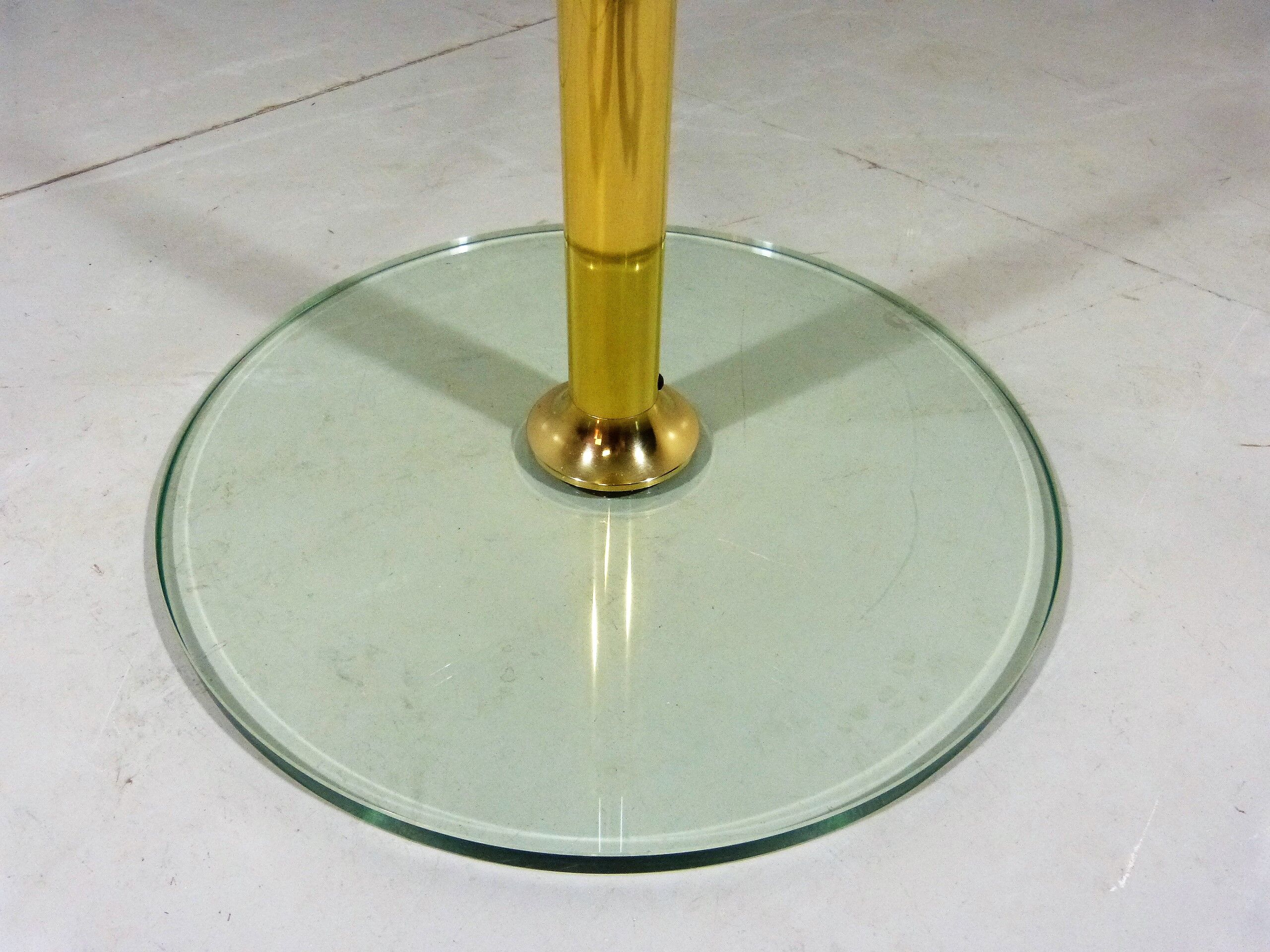 Peter Draenert round glass side table, 1983
