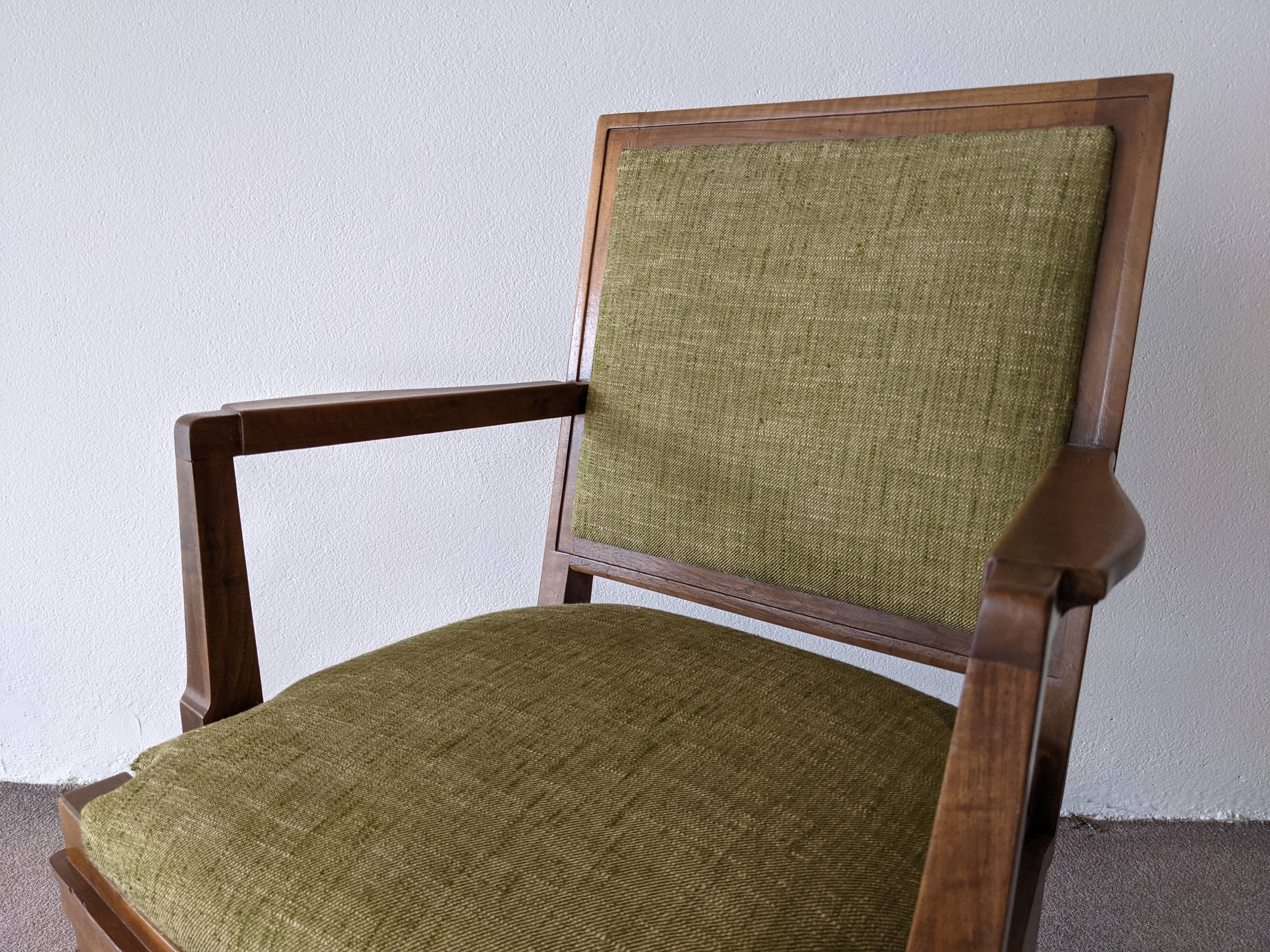4 walnut bridges armchairs