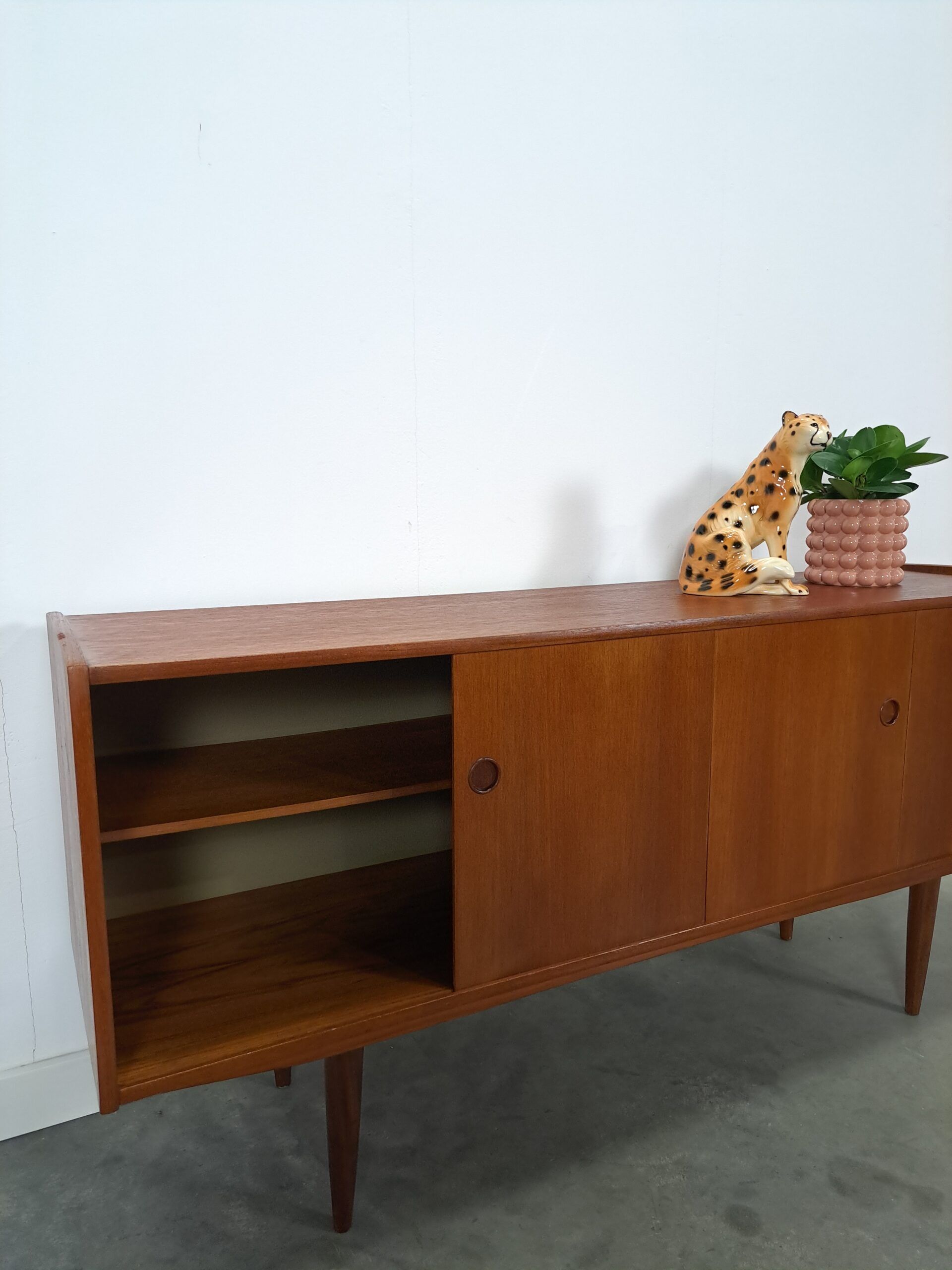 Teak veneer sideboard with drawers from Sweden