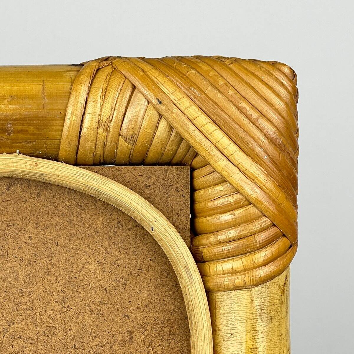 Mid-century bamboo wall mirror, Italy, 1960s