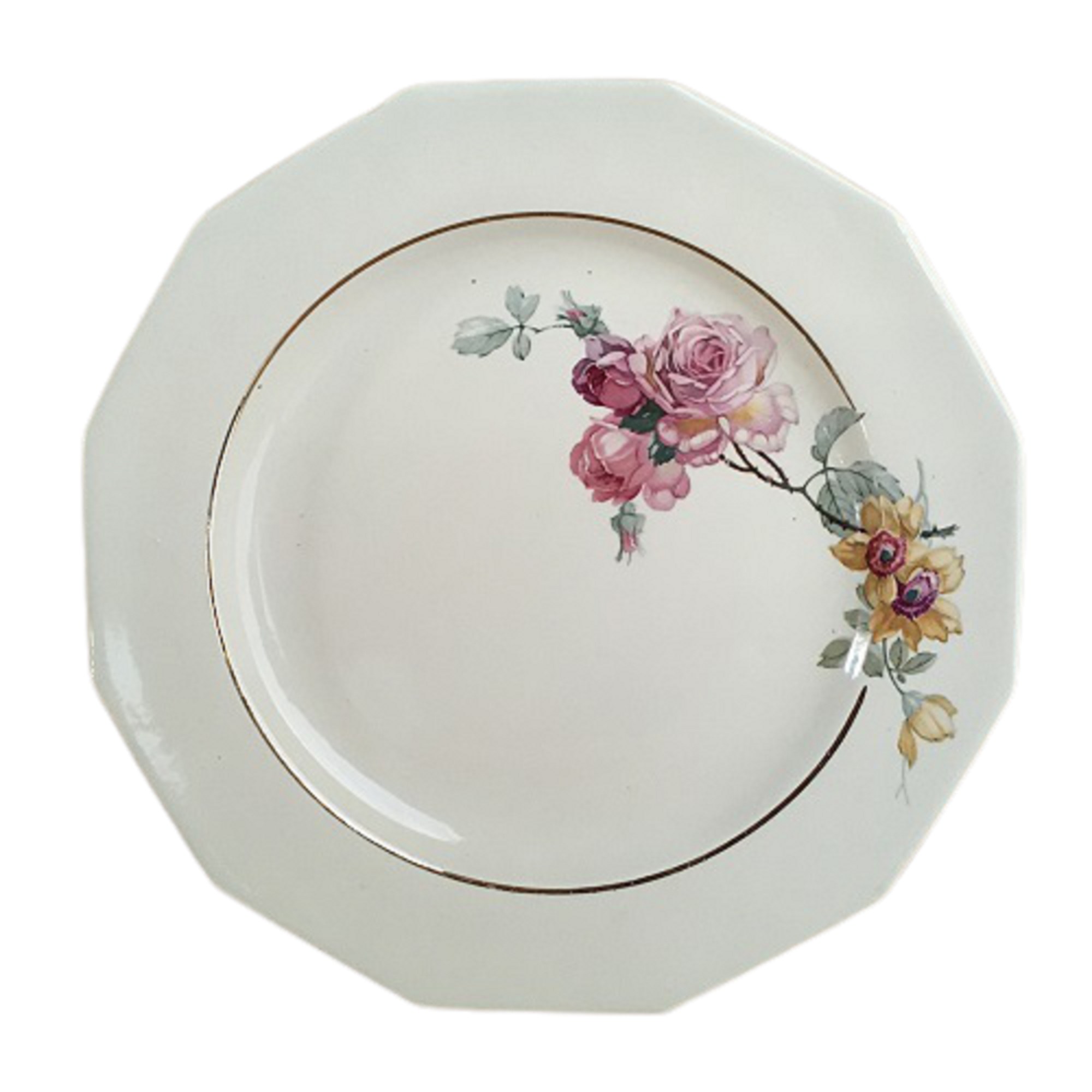 Flat Service Vintage "St-Amant-Sté des Grands Établissements Céramique"