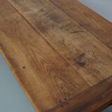 Antique elm 19th century french rustic farmhouse dining table